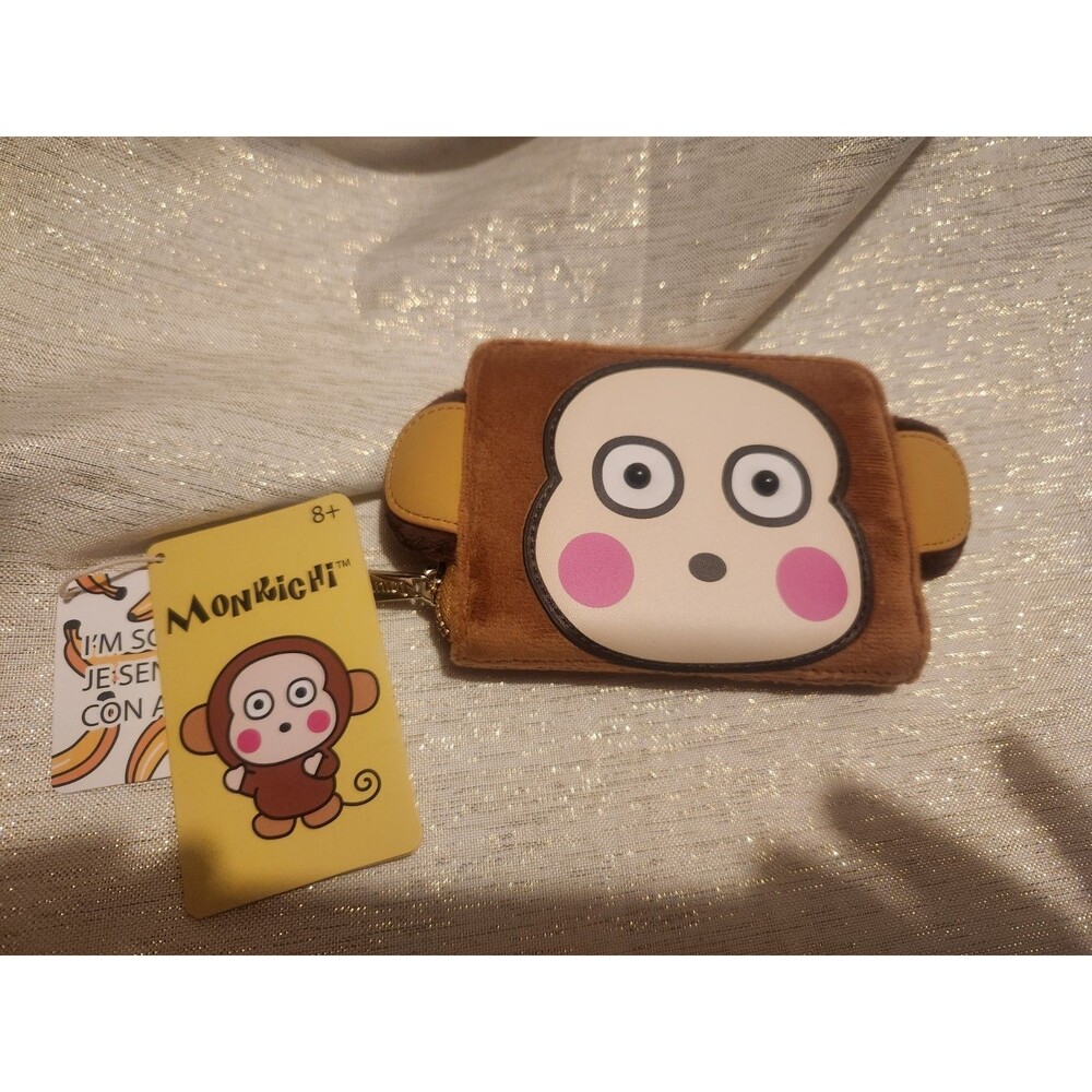 Loungefly Sanrio Monkichi Cosplay Zip Around Wallet Scented Bananas